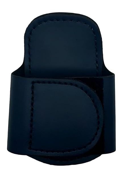 Navy Blue The Original Leather Stethoscope Holder | Handmade in Maine | Sturdy Hip Clip | No More Neck Carrying or Loss