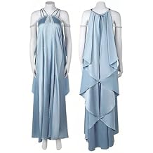 Padme Dress Women Blue Queen Padme Amidala Costume Halloween Party Nightgown for Adult