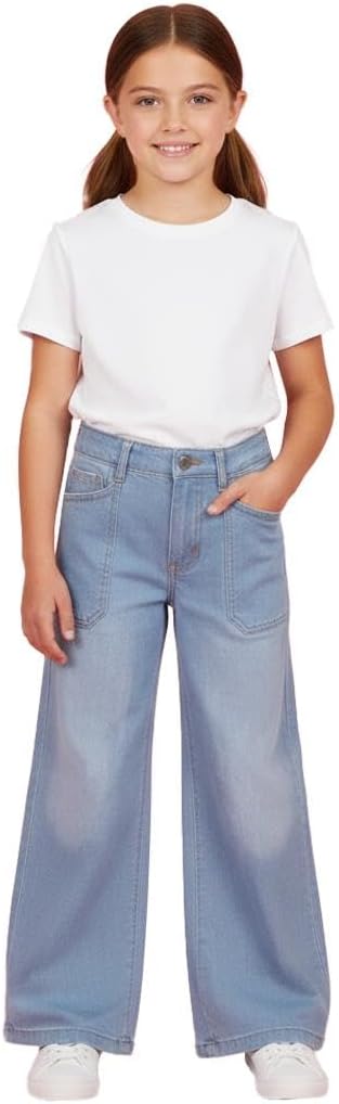 A2Z 4 Kids Girls Palazzo Jeans Wide Leg Stretchy Denim Pants Flared Fashion Jean Trousers Baggy Pants Age 5-14 Years