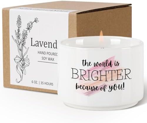 Friendship Gifts for Women - Inspirational Candles for Best Friend, Teachers, Mother, Nurses, Coworkers - Appreciation & Thank You Gifts, 6Oz Lavender Candles