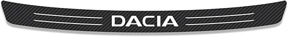 Car Rear Bumper Protector for Ren-Ault Dacia Duster Logan Sandero Lodgy MCV Stepway, Carbon Fiber Trunk Sill Plate Decorative Strips Anti-Scratch Cover Sticker Styling Accessories