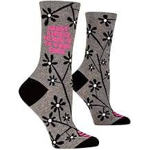 Blue Q Women's Funny Novelty Crazy Crew Socks with Sayings