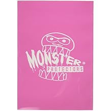 Sleeves - Monster Protector Sleeves - Smaller Size Gloss with Monster Logo - Pink (Fits Yugioh and Other Smaller Sized Gaming Cards)