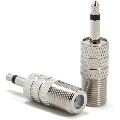 Ancable 2-Pack 3.5mm 18-inch Mono Male to F-Type Female Coaxial Cable Converter Adapter for FM Bose Wave Radio Antenna