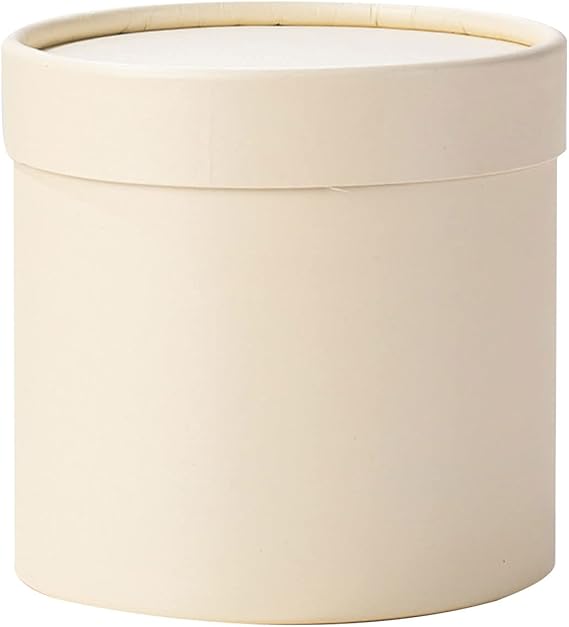 Flower Box Round Cardboard Boxes Wedding Party Rose Flower Packaging Decorations Valentine Day Gifts Supplies Beige Yellow