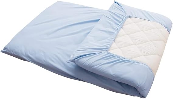 EMOOR Fitted Sheet for Japanese Futon Mattress PRESSO Twin/Twin-Long Made in Japan 100% Cotton (Saxblue), Tatami Floor Sleeping Mat Cover