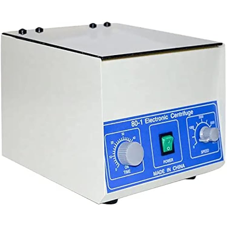 Lab Benchtop Centrifuges, Electric Centrifuge Machine, Capacity 20 ml x 6, with Timer and Speed Control, 4000RPM, 0-60min, 110V220V, for Chemical Biological Practice, Blood, Fat Separate