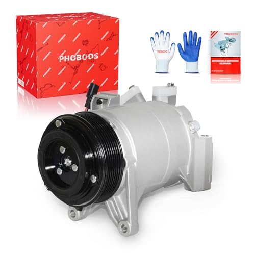 PHOBOOS AC Compressor with Clutch Compatible with Nissan Maxima 2008-2014, Murano 2009-2014, Pathfinder 2013-2015, Quest 2011-2015 & Infiniti JX35 2013, QX60 2014-2015, V6 3.5L. Ref. CO-11319C