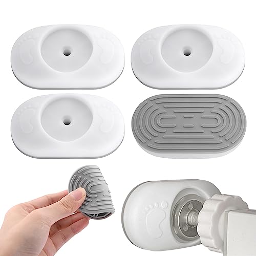 4pcs Stair Gate Wall Protector, Baby Gate Wall Protector, Stair Gate Extension Wall Saver, Pressure Mounted Home Pads Shower Curtain, Baby,Pets Gate Wall Protector