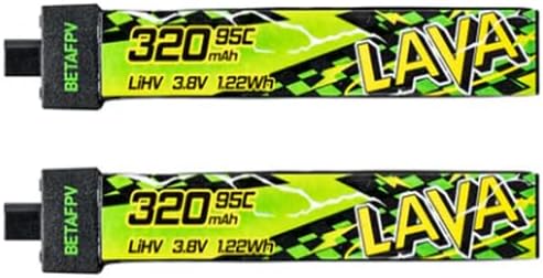 for BETAFPV Lava II 1S 320mah 3.8V 95C Battery BT2.0 Connector ForAir65, Meteor65 Pro, Cetus Parts(2pcs)