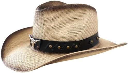 Western Cowboy Hat for Women and Men Cowgirl Cow Girl Country Brim Wide Classic Caps Sun Bands Shapeable