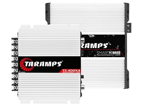 Taramps Smart 3 Bass Monoblock Amplifier 3000 Watts Rms Multi-Impedance 0.5~2 Ohms + Taramps TS 400x4 2 Ohms Multichannel Amplifier 400 Watts Rms 4 Channels Full Range, Bundle, 2-Pack
