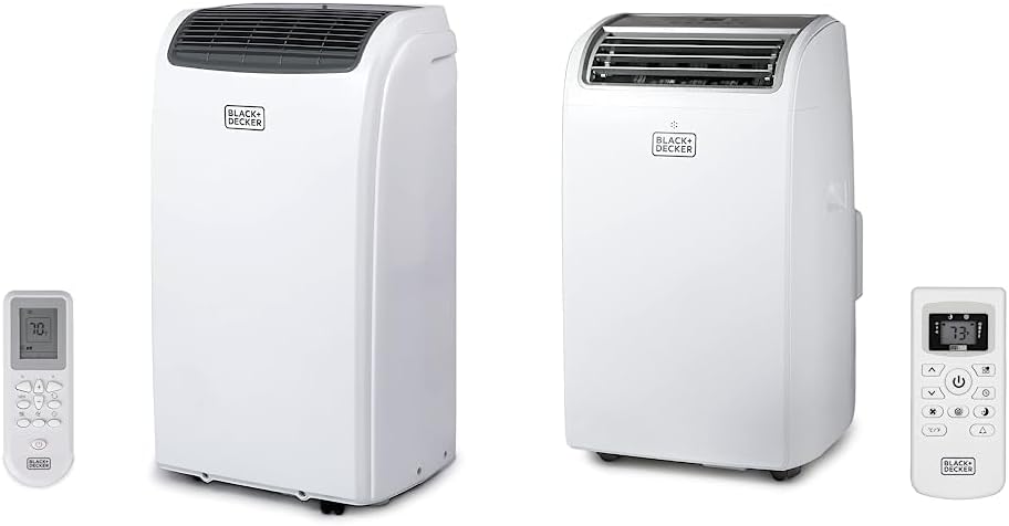 BLACKDECKER Air Conditioner, 12,000 BTU Air Conditioner, White & Air Conditioner, 14,000 BTU Air Conditioner Portable for Room up to 700 Sq. Ft. with Remote Control, White
