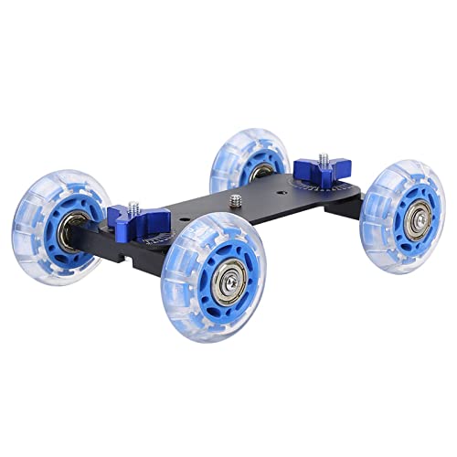 Camera Table Dolly Slider, Desktop Sliding Rail Cart, Desktop 10KG Load Rail Dolly Skater Car for DSLR Camera Camcorder