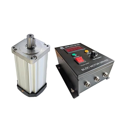 110V/220V 3000/6000rpm 650W 2.07/1.03N.M 80mm Single-Phase Square Brushless DC Motor Low Noise Hall BLDC Motor with Driver Kit (110V-650W 3000RPM)