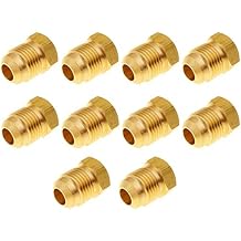Brass Flared Plug 3/8" Tube OD SAE 45 Degree Flare Tube Fitting Seal Hex (Pack of 10)