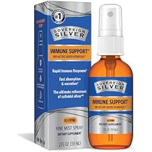 Sovereign Silver Immune Support, Colloidal Silver, Bio-Active Silver Hydrosol,10 ppm, Fine Mist Spray, 2 Fl Oz