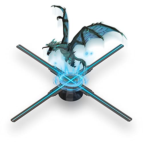 3d Hologram Fan, 22-Inch Hologram Projector Screwless Led Lights With App And Wifi, Remote Control, And Bluetooth For Bar, Shop, Halloween, Christmas