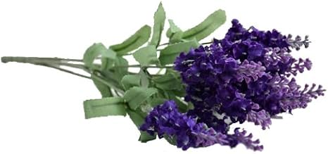 Two 14" Artificial Lavender Flower 10-stem Bouquets (deep Purple)
