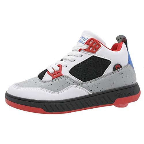 Beppi Roller Sneakers for Girls & Boys Skate Shoes with Wheels WhiteGray, Size 12.5