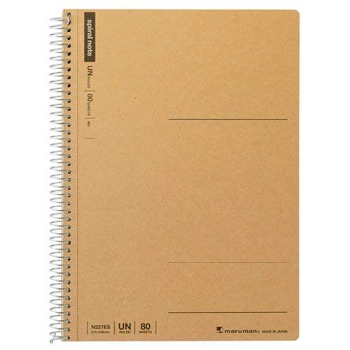 Maruman A5 Spiral Notebook, Blank 80 Sheets