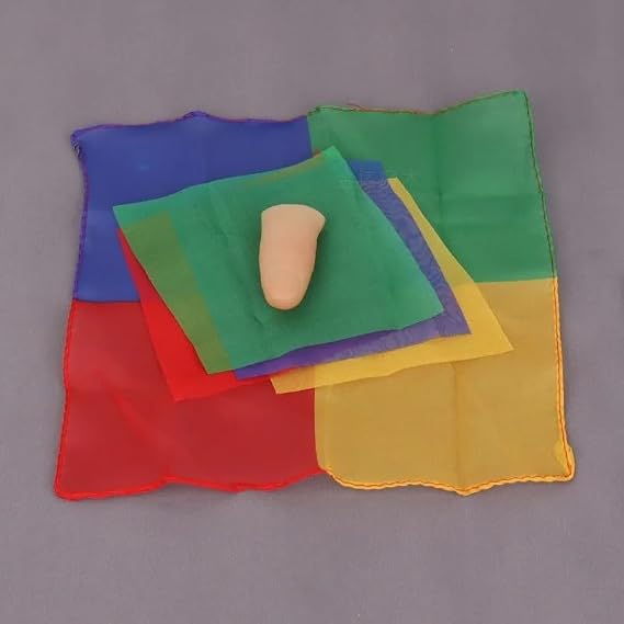 SUMAG Scarves Fusion Magic Tricks Four to One Scarf Silk Restoring Magic Props Close up Street Illusions Easy Magic