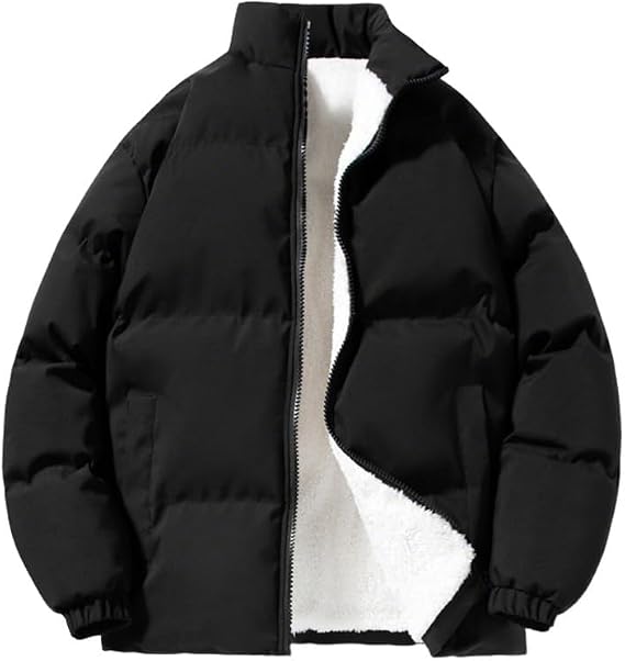 Lexiart Men's Big and Tall Winter Puffer Jacket with Fleece Inside Bubble Coat Puffy Ski Parka L to 8XL