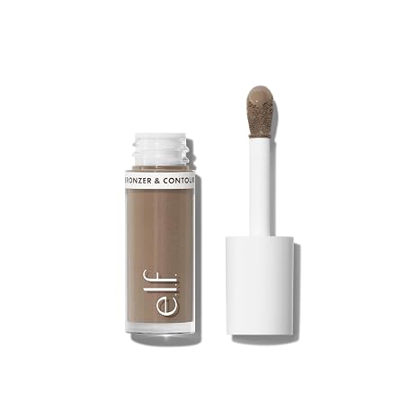 e.l.f. Camo Liquid Bronzer & Contour Highly Pigmented Natural Glow Blendable Texture Long-Lasting Rounded Applicator Vegan and Cruelty Free 1 Fair Silky pigmented formula long-lasting shine for a sun-kissed sculpted finish vegan & cruelty free