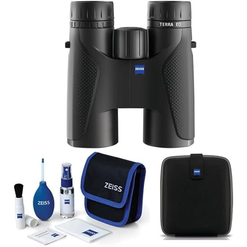 Zeiss Terra ED 8x42 Binoculars Waterproof Binocular for Bird Watching, Hunting, Cruise Ships & Stargazing - Compact Binoculars for Adults High-Powered - Zeiss Binocular Lens Cleaning Kit - Bundle