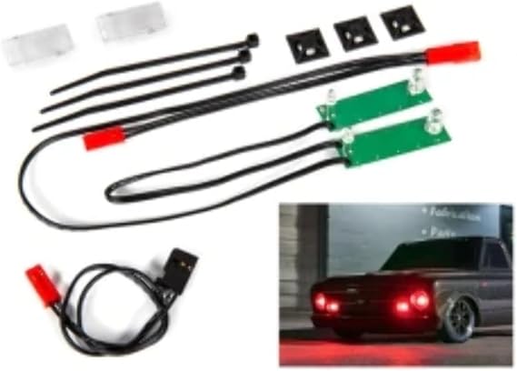 Traxxas 9496R Led Light Set, Front, Complete (Red) (Includes Light Harness, Power Harness, Zip Ties (9))