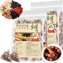 Ginseng &amp; Mulberry Herbal Tea, Ginseng Five Treasures Tea Kidney Tea, Goji Berry Chinese Kidney Cleanse Detox TeaBag for Men Women 2Bag50pcs