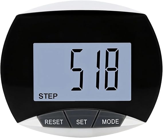 3D Step Counter with Large LCD, Clip-On Pedometer for Walking and Running, Multifunction Calorie Tracker, Portable Fitness Device for Men, Women, and Seniors