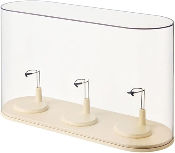 Rotating Display Case - Clear Figure Display Case with Dust Proof Cover,for 17/15cm Plush Dolls, Stackable Holder Display Shelf for Collectibles,NO Dolls