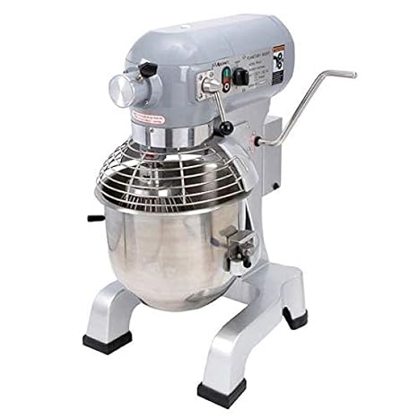 Adcraft BDPM-20 Gear Driven 20-Quart Planetary Mixer with Safety Guard, 12 Hub, Stainless Steel, 120v, Black