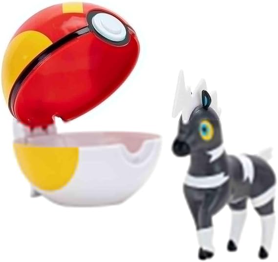 Pokémon PKW4149 - Clip and Go Pokéball - Elezeba and Turboball, Official Pokéball with Movable 5 cm Figure