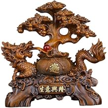 Top Resin Money Tree, Artificial Bonsai Tree, Handcrafted, Premium Quality, Feng Shui Gift for Abundance Luck and Success (Small)