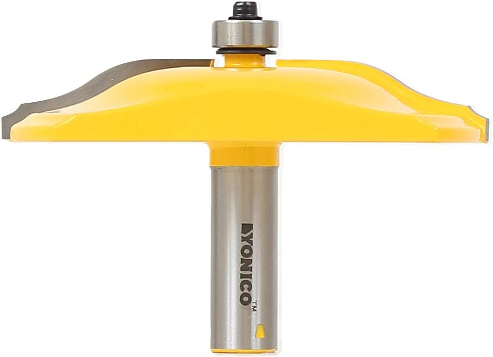 YONICO Raised Panel Cabinet Door Router Bits 3-1/2-Inch Diameter Ogee Bead 1/2-Inch Shank 12140