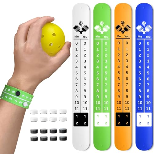Pickleball Score Keeper Wristband, Portable Pickleball Scoreboard Counter, Scorekeeping Tracker Wristband for All Sports Games, 48 Pack Score Keeper Wristband for Any Yard Games