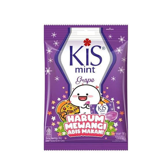 Permen Kis Candy Grape Mint, 125 gram