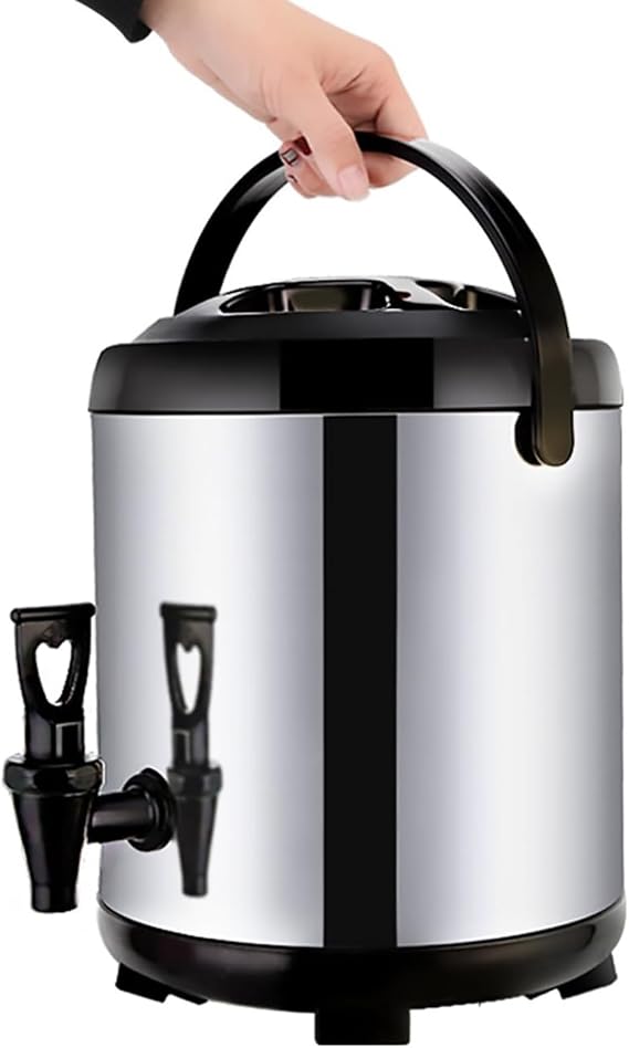 Catering Urn, 6L/8L/10L/12L/16L/20L Hot Water Dispenser with Faucet, Stainless Steel Insulated Bucket Milk Tea Barrel for Hot Water And Beverage,6L