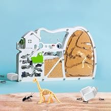 ELNMLHT Ant Farm Castle with Forage Box, Large Sand Ant Colony Observation Kit, Ant Viewing Habitat Science Kit, Science Educational Gift for Kids