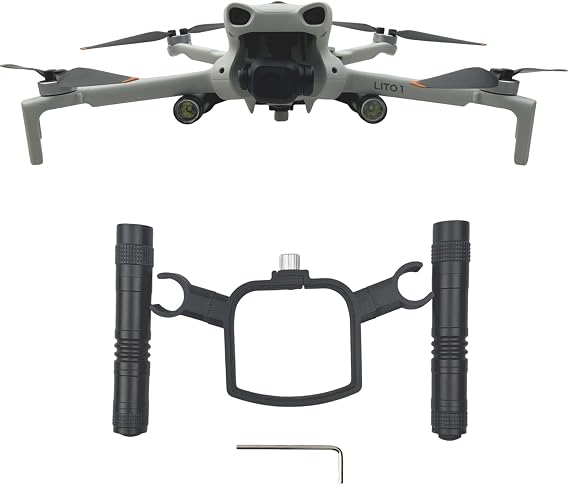 Night Flight Light LED Searchlight for DJI Lito X1/Lito 1 Drone Dual-Light Strobe Lights Aassist Lighting Emergency Flashlight with Mount Bracket Holder Accessories