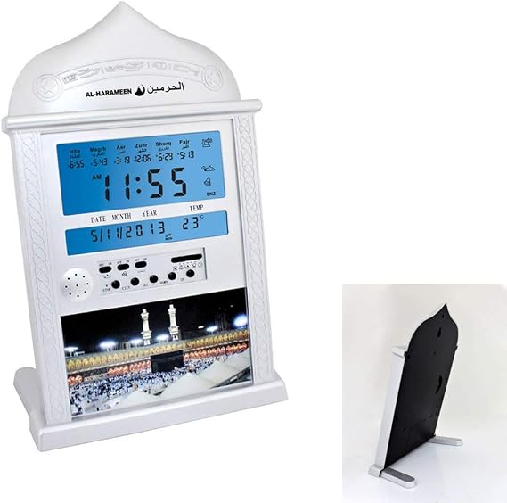 Azan Clock Athan Prayer Clock Automatic Azan Wall Prayer Clock Islamic Quran Muslim Silver