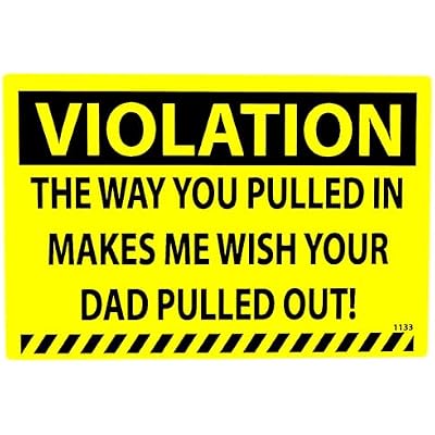 25 Pack Funny Parking Violation Prank Stickers Hilarious Fake No Parking Tickets for Cars, Sarcastic Parking Fine Novelties, Large Hard to Remove for Idiots