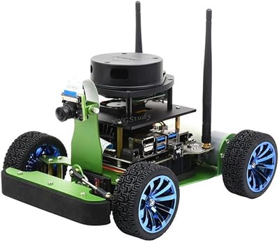 JetRacer Professional Version ROS AI Robot Complete Kit B with Jetson Nano Dev Kit Alternative of B01 SD Card 64GB for Lidar Mapping Vision Processing Self Driving etc @XYGStudy