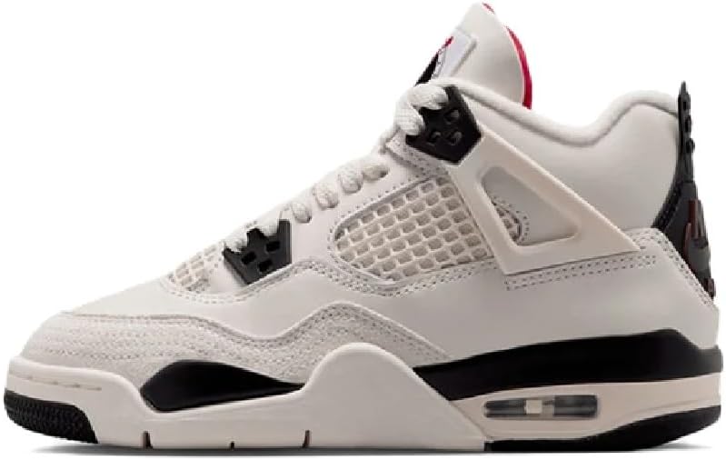 Jordan 4 Retro OG FC GS - Sail / Black / University Red