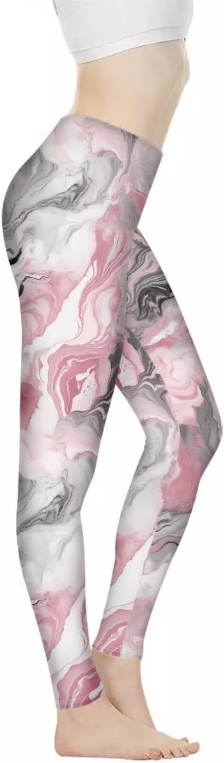 Goth Butterfly Women's High Waisted Tummy Control Leggings, Soft Cow Skin Yoga Pants Cat Workout Yoga Pants