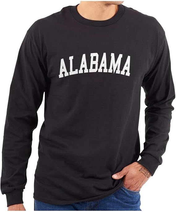 USA State Simple Traditional Classic Long Sleeve Tshirt Men and Women