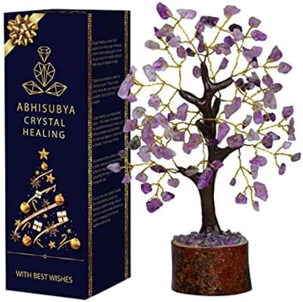 Amethyst Tree of Life - Crystal Tree - Office Decor, Spiritual Gifts for Women - Purple Amethyst