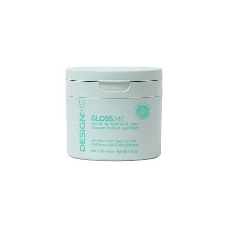 Design.Me GLOSS.ME Hydrating Treatment Mask | Deep Conditioning Hair Mask for All Hair Types | Made With Argan Oil for Frizz Control and Shine | Mask for Dry, Damaged & Frizzy Hair | Color Safe